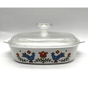 Vintage Corning Ware Country Festival 1 Qt Casserole